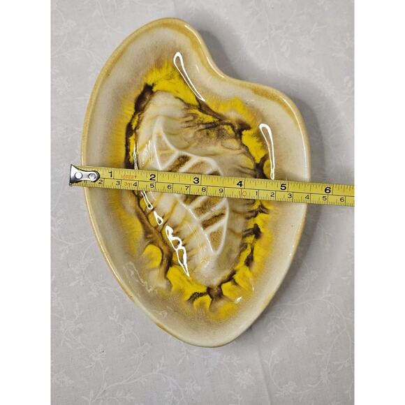 Mid Century Ceramic Ashtray Maddux Of California Handcrafted Art Pottery Yellow - Picture 8 of 9